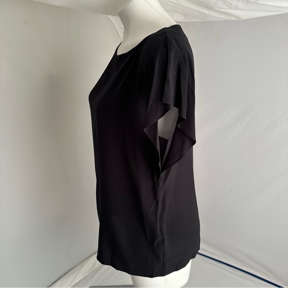 Escada black silk flutter sleeve blouse - Picture 4 of 13